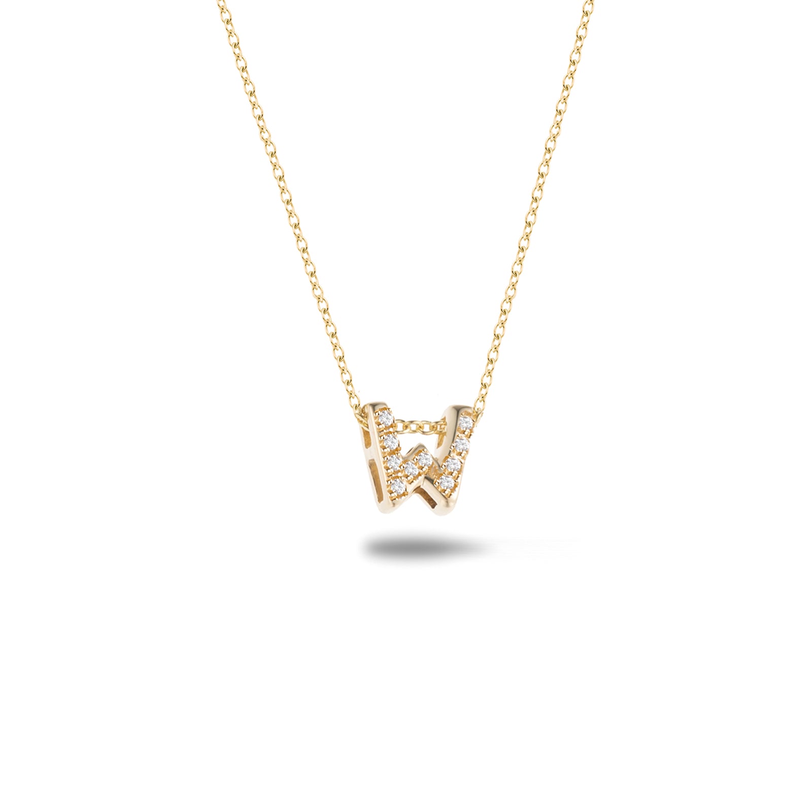 Shine, 18-karat Yellow Gold Necklace with Diamond Pendant - W