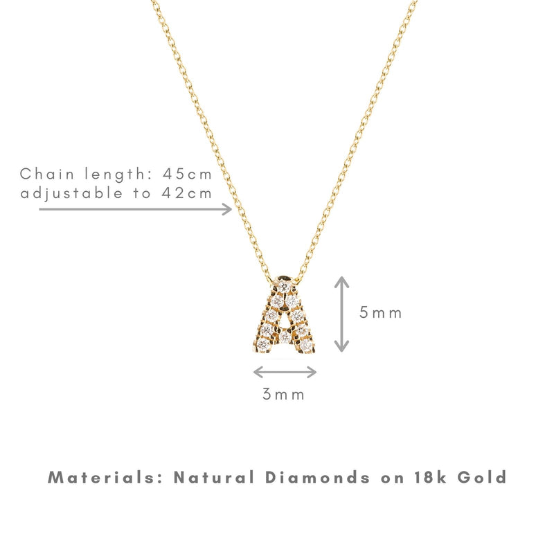 Shine, 18-karat Yellow Gold Necklace with Diamond Pendant - A