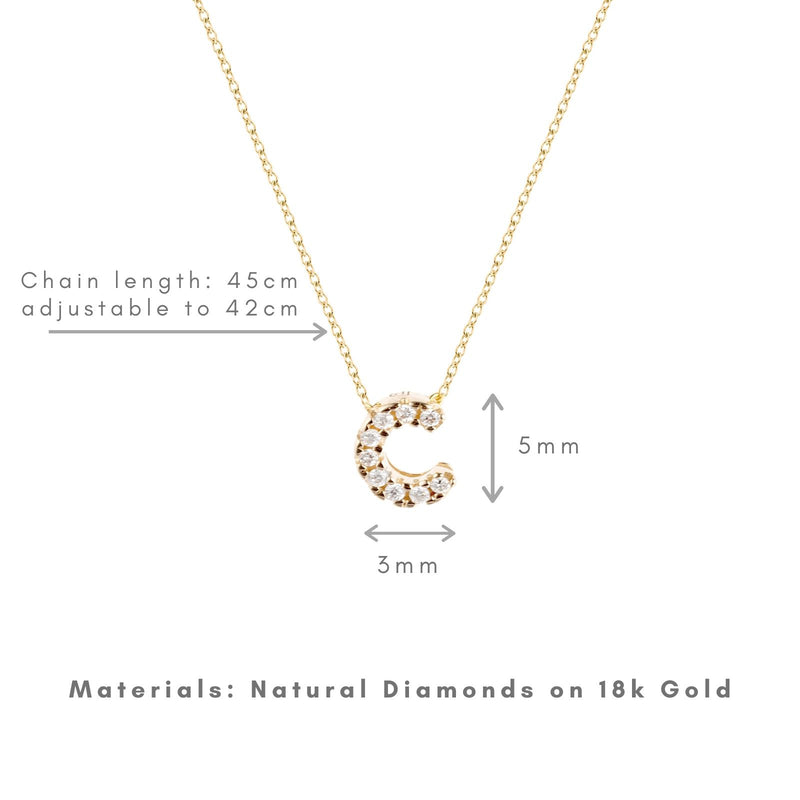 Shine, 18-karat Yellow Gold Necklace with Diamond Pendant - C