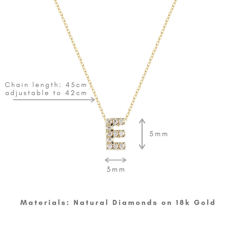 Shine, 18-karat Yellow Gold Necklace with Diamond Pendant - E