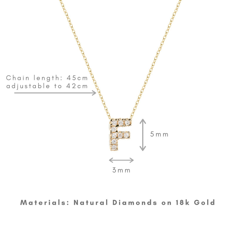 Shine, 18-karat Yellow Gold Necklace with Diamond Pendant - F