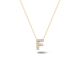 Shine, 18-karat Yellow Gold Necklace with Diamond Pendant - F