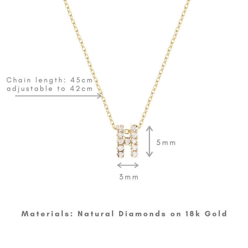 Shine, 18-karat Yellow Gold Necklace with Diamond Pendant - H