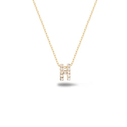 Shine, 18-karat Yellow Gold Necklace with Diamond Pendant - H