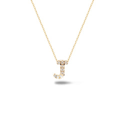 Shine, 18-karat Yellow Gold Necklace with Diamond Pendant - J