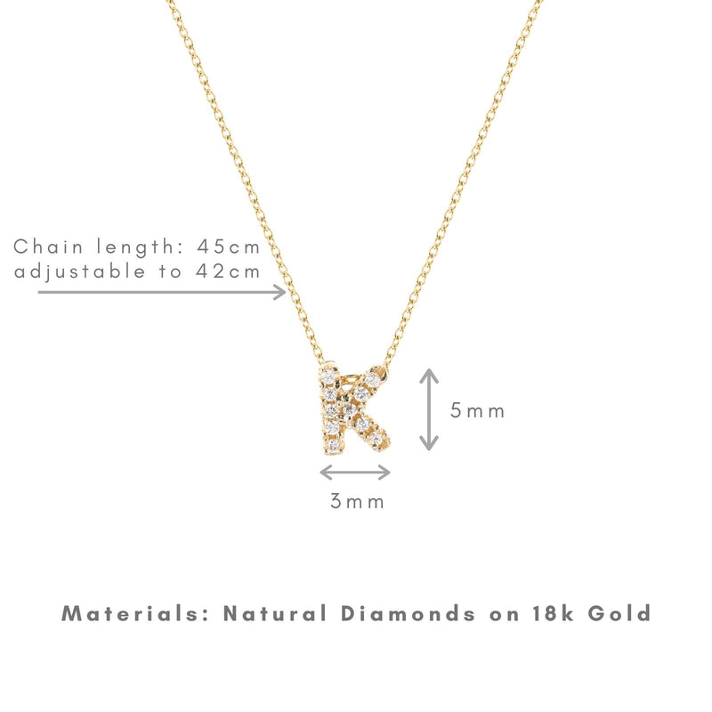 Shine, 18-karat Yellow Gold Necklace with Diamond Pendant - K