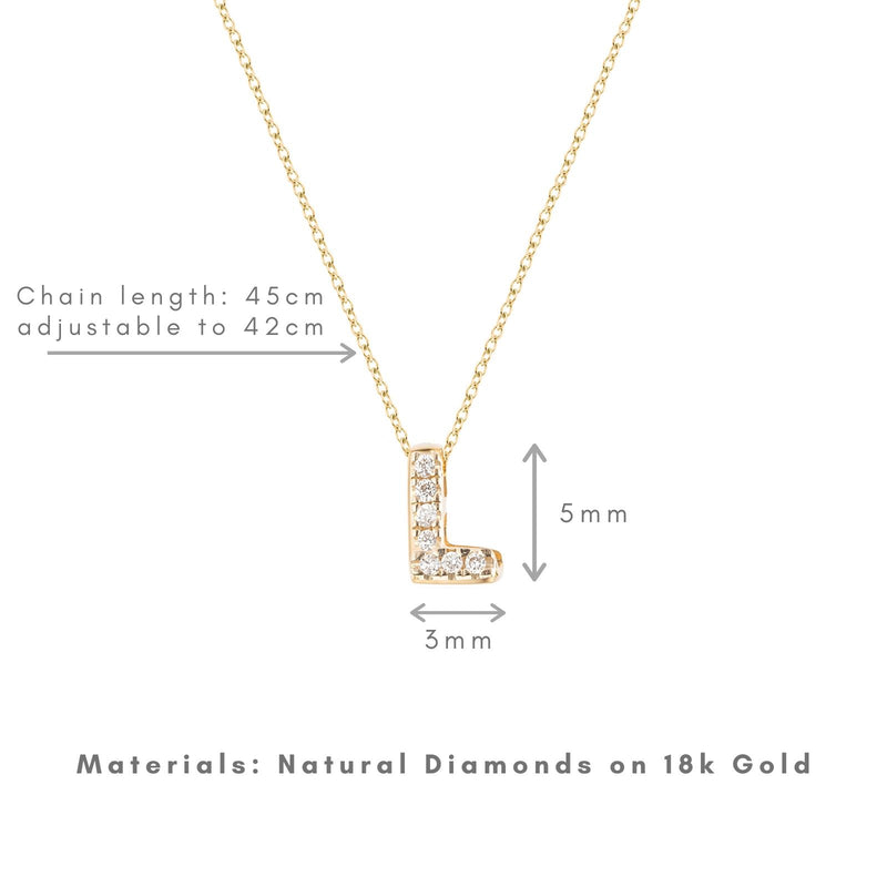 Shine, 18-karat Yellow Gold Necklace with Diamond Pendant - L