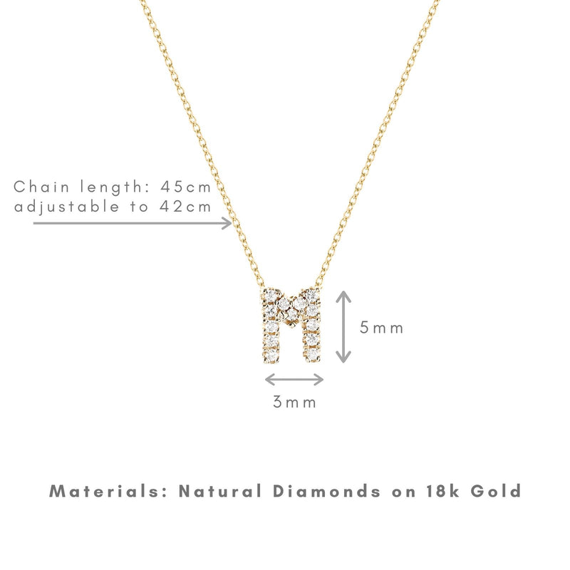 Shine, 18-karat Yellow Gold Necklace with Diamond Pendant - M
