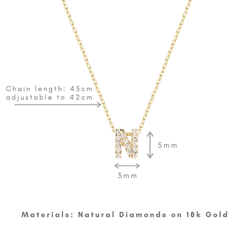 Shine, 18-karat Yellow Gold Necklace with Diamond Pendant - N