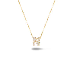 Shine, 18-karat Yellow Gold Necklace with Diamond Pendant - N