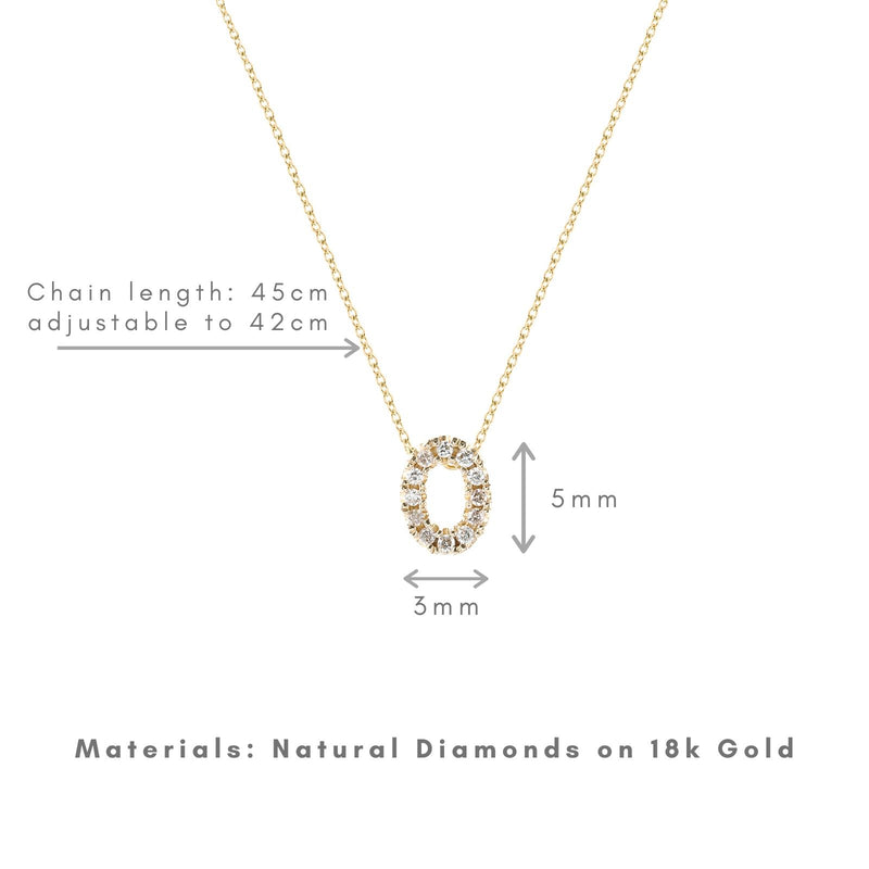 Shine, 18-karat Yellow Gold Necklace with Diamond Pendant - O