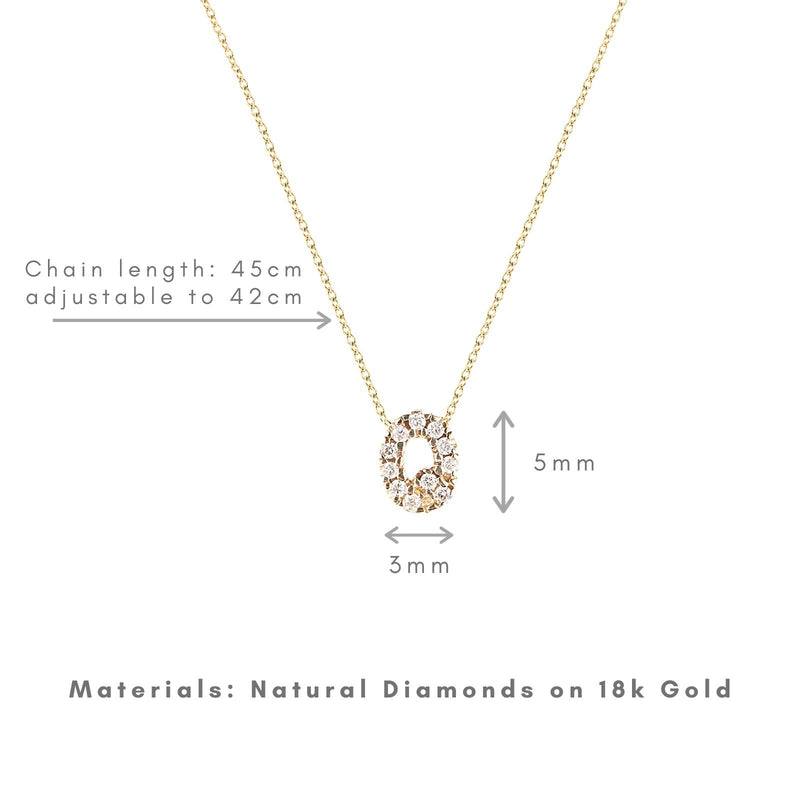 Shine, 18-karat Yellow Gold Necklace with Diamond Pendant - Q