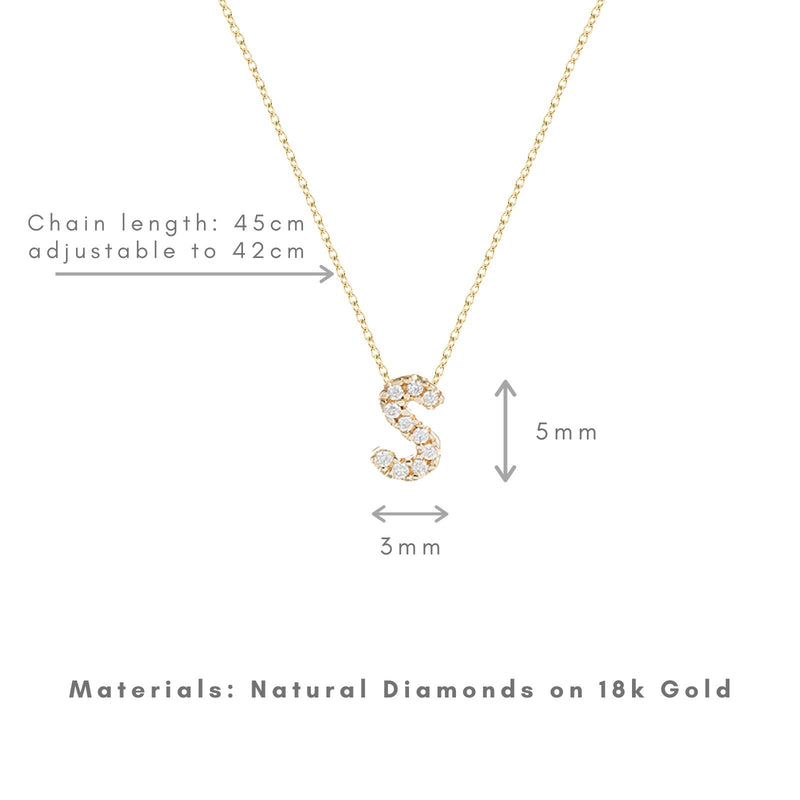 Shine, 18-karat Yellow Gold Necklace with Diamond Pendant - S