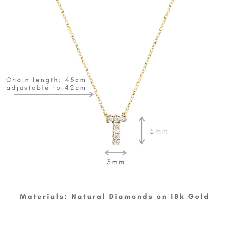 Shine, 18-karat Yellow Gold Necklace with Diamond Pendant - T
