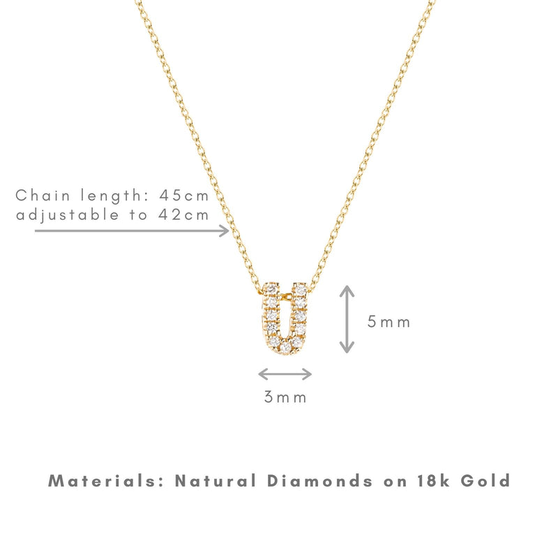Shine, 18-karat Yellow Gold Necklace with Diamond Pendant - U