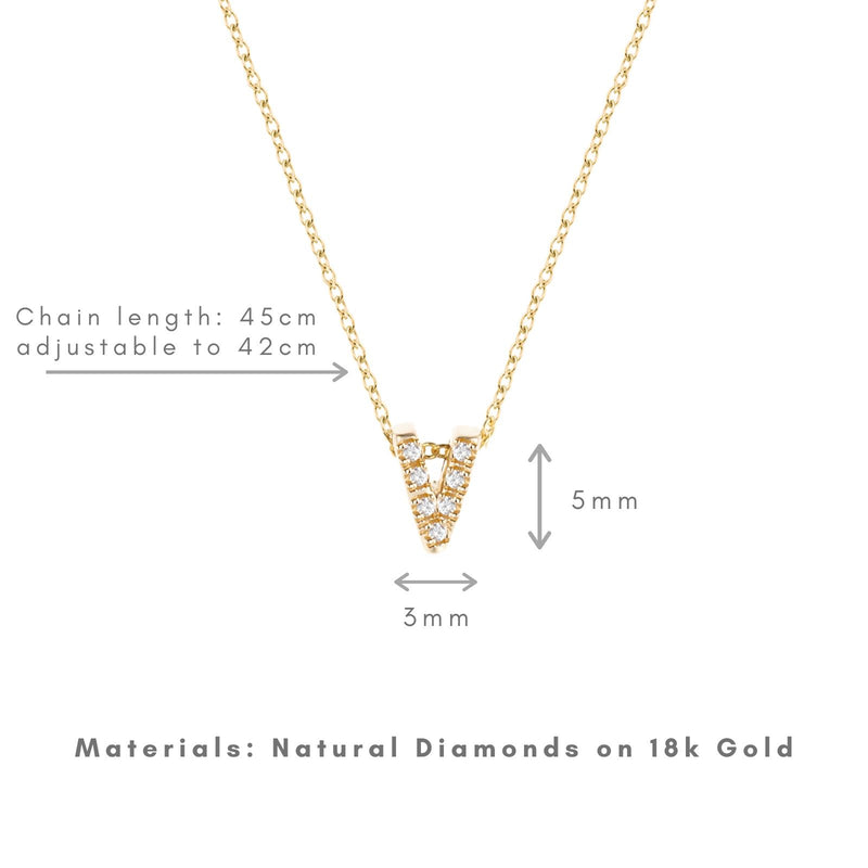 Shine, 18-karat Yellow Gold Necklace with Diamond Pendant - V