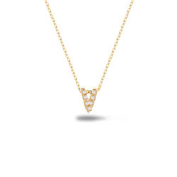 Shine, 18-karat Yellow Gold Necklace with Diamond Pendant - V