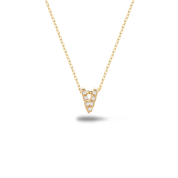 Shine, 18-karat Yellow Gold Necklace with Diamond Pendant - V