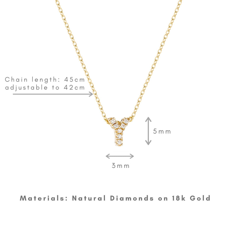 Shine, 18-karat Yellow Gold Necklace with Diamond Pendant - Y