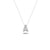 Bright, 18-karat White Gold Necklace with Diamond Pendant - A