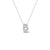 Bright, 18-karat White Gold Necklace with Diamond Pendant - B