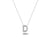 Bright, 18-karat White Gold Necklace with Diamond Pendant - D