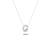 Bright, 18-karat White Gold Necklace with Diamond Pendant - G