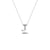 Bright, 18-karat White Gold Necklace with Diamond Pendant - J