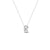 Bright, 18-karat White Gold Necklace with Diamond Pendant - R