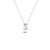 Bright, 18-karat White Gold Necklace with Diamond Pendant - S