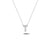 Bright, 18-karat White Gold Necklace with Diamond Pendant - T